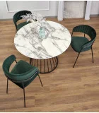 BROADWAY TABLE - WHITE MARBLE, LEG - BLACK order